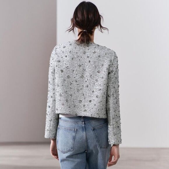 ZARA SEQUIN JACKET ZW COLLECTION - Picture 5 of 11